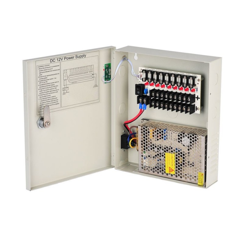 AndGoodSursa alimentare 12V / 5A cu 9 iesiri