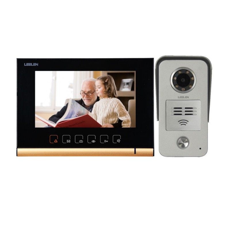 Videointerfoane Videointerfon Leelen N72B negru cu cititor de card Leelen