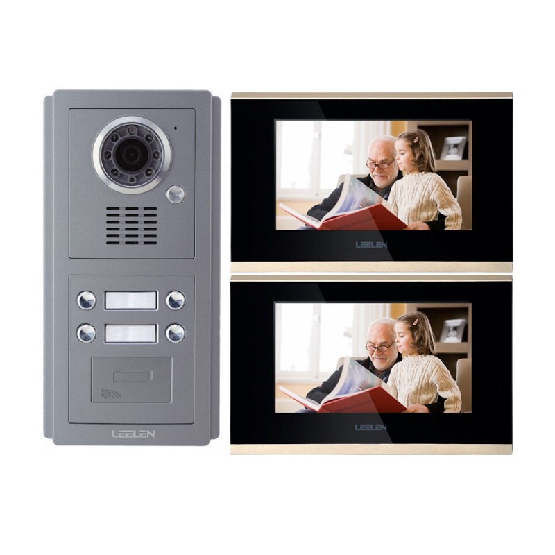 Videointerfoane Videointerfon IP LEELEN 2 familii cu cititor de card Leelen