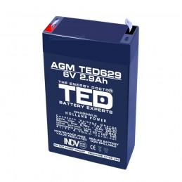 TEDBATERIE AGM TED629F1 6V 2.9Ah