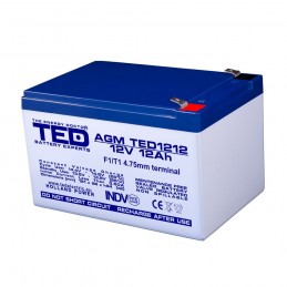 TEDBATERIE AGM TED1212F1 12V 12Ah