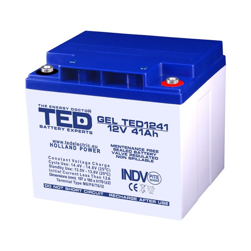 TEDBATERIE GEL TED1241M6 12V 41Ah