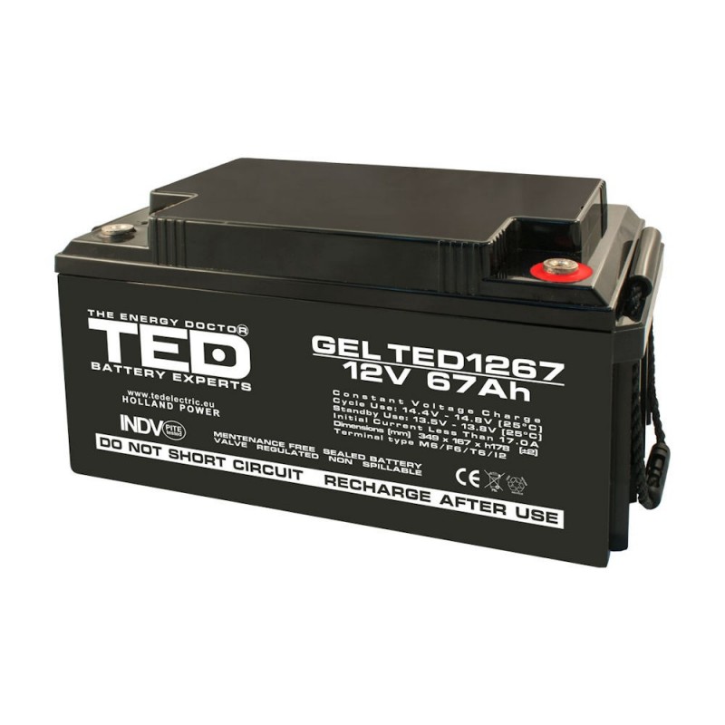 TEDBATERIE GEL TED1267M6 12V 67Ah