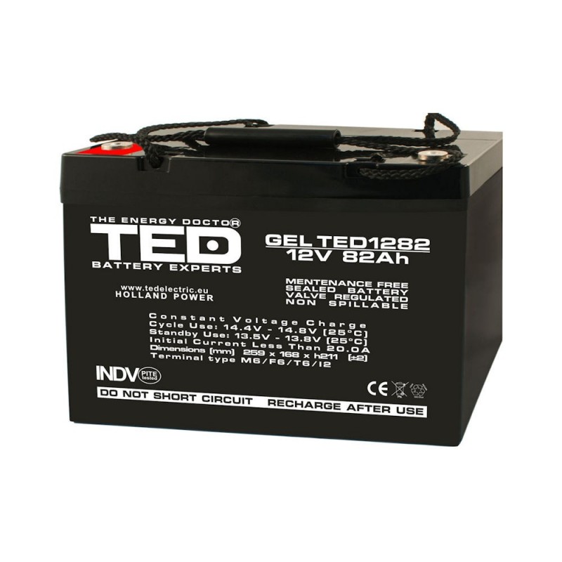 TEDBATERIE GEL TED1282M6 12V 82Ah