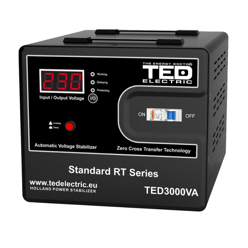 Stabilizatoare de tensiune STABILIZATOR DE TENSIUNE AVR 3000VA / 1800W TED