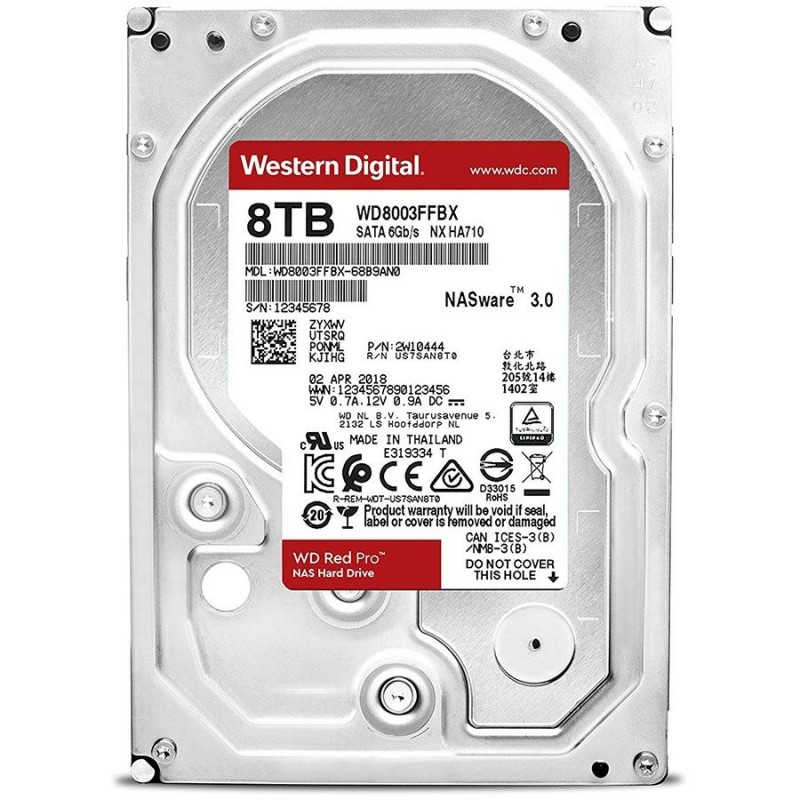 Western DigitalWestern Digital 8TB RED PRO 256MB 7200rpm SATA 3 WD8003FFBX