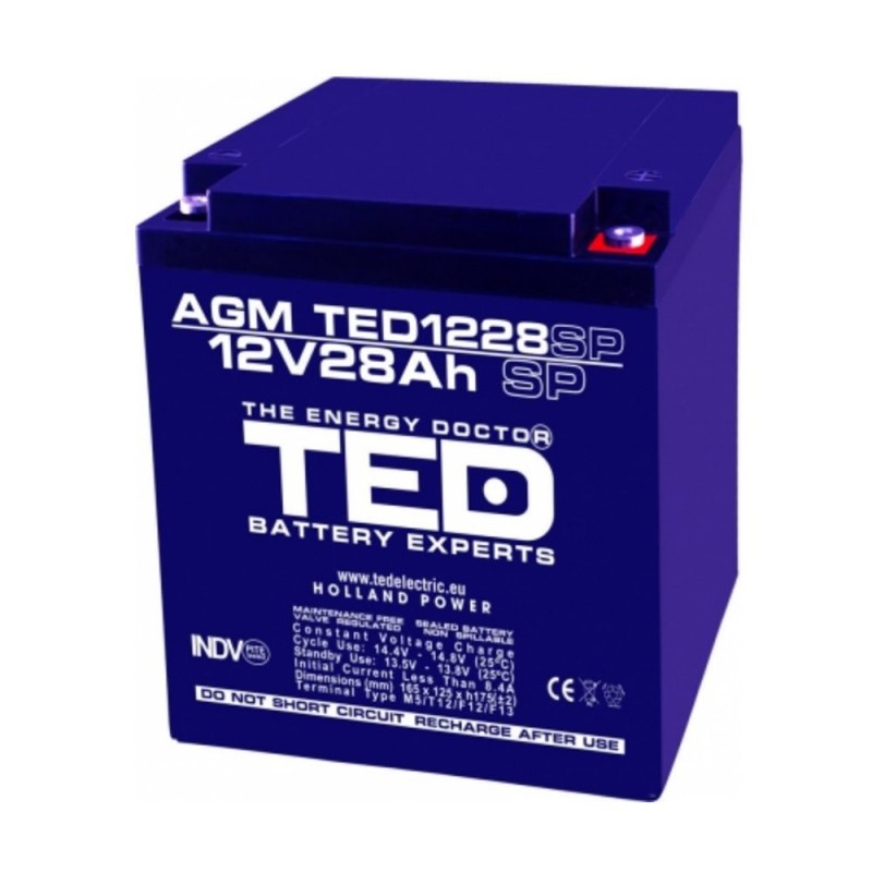 TEDBATERIE AGM TED1226M5 12V 26AH