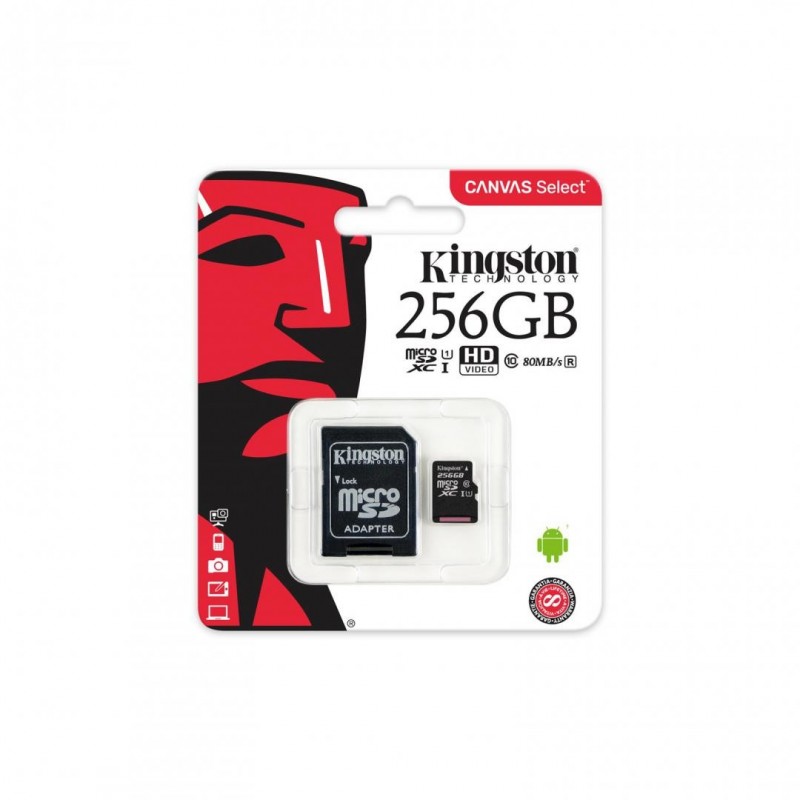 KINGSTONMICROSDXC 256GB CL10 UHS-I SDCS/256GB