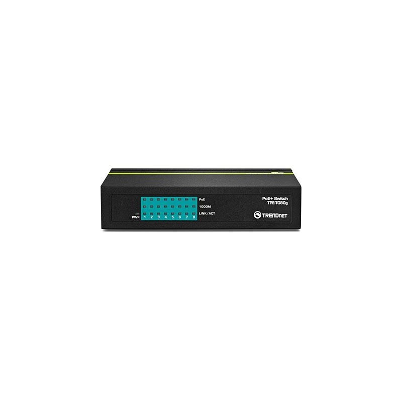 TRENDNETTD 8-PORT GB GREENNET POE+ SWITCH, TG80G