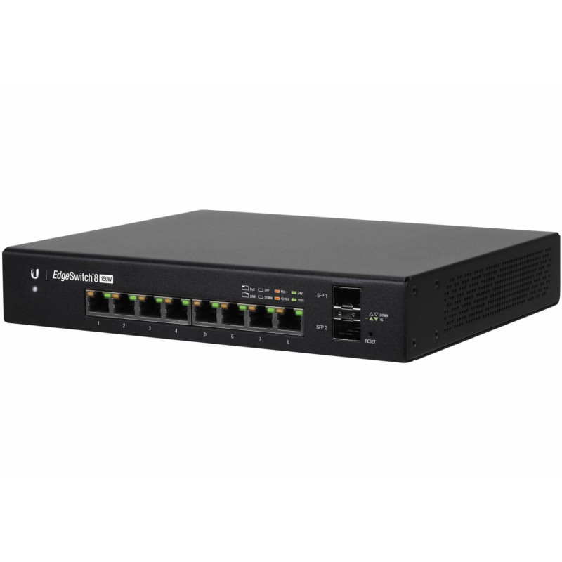 UBIQUITIUB EDGESWITCH 8 150W 24V,802.3AF/AT POE