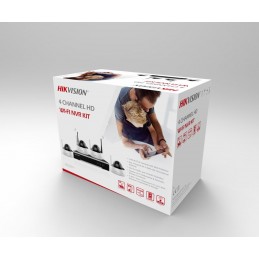 HIKVISIONKIT 4CAMERE DOME+1NVR+1HDD WIFI 4MP
