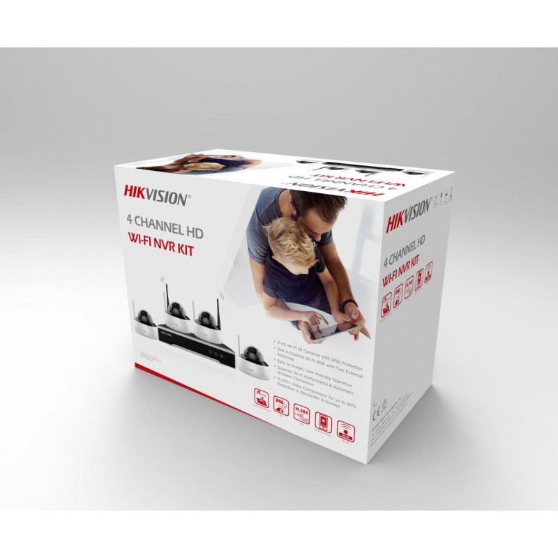 Sisteme supraveghere Hikvision KIT 4CAMERE DOME+1NVR+1HDD WIFI 4MP HIKVISION