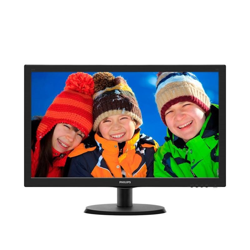 PHILIPS Monitor 21.5" PHILIPS 223V5LSB2, FHD, TN, 16:9, WLED, 5 ms, 200 cd/m2, 90/65, 10M:1, D-SUB, Kensington lock, VESA, Black