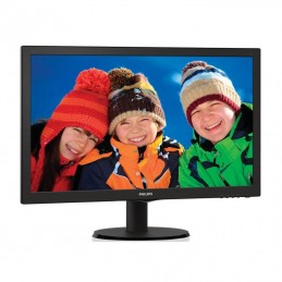 PHILIPS Monitor 21.5" PHILIPS 223V5LSB2, FHD, TN, 16:9, WLED, 5 ms, 200 cd/m2, 90/65, 10M:1, D-SUB, Kensington lock, VESA, Black
