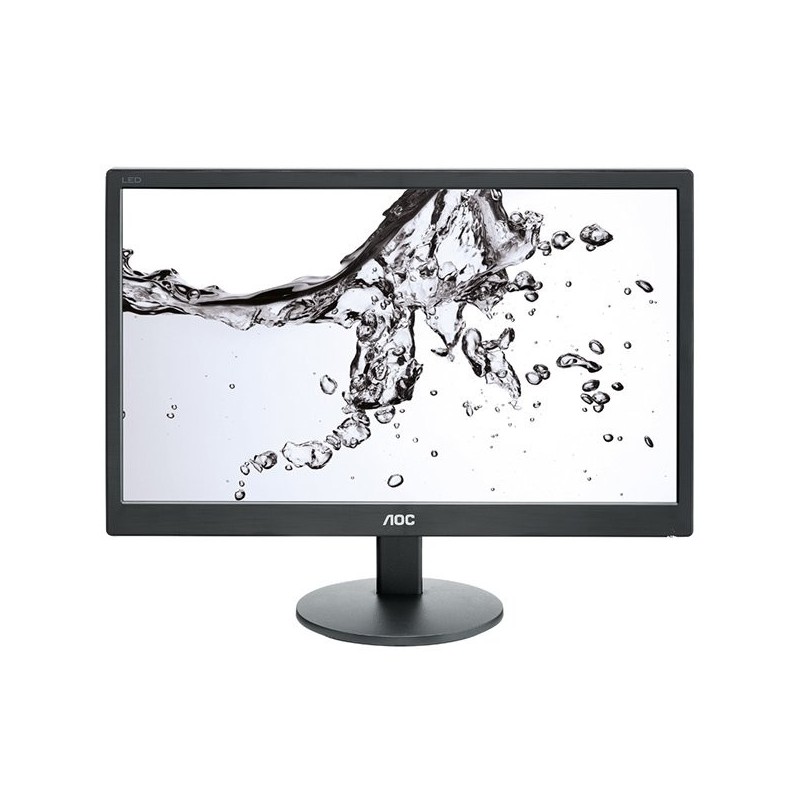 AOCAOC 18.5''(47cm) Monitor LED E970SWN (18.5'', 16:9, 1366x768, LED, 200 cd/m2, 20.000.000 : 1, 5 ms, 90/50°, VGA, Black, Wa...