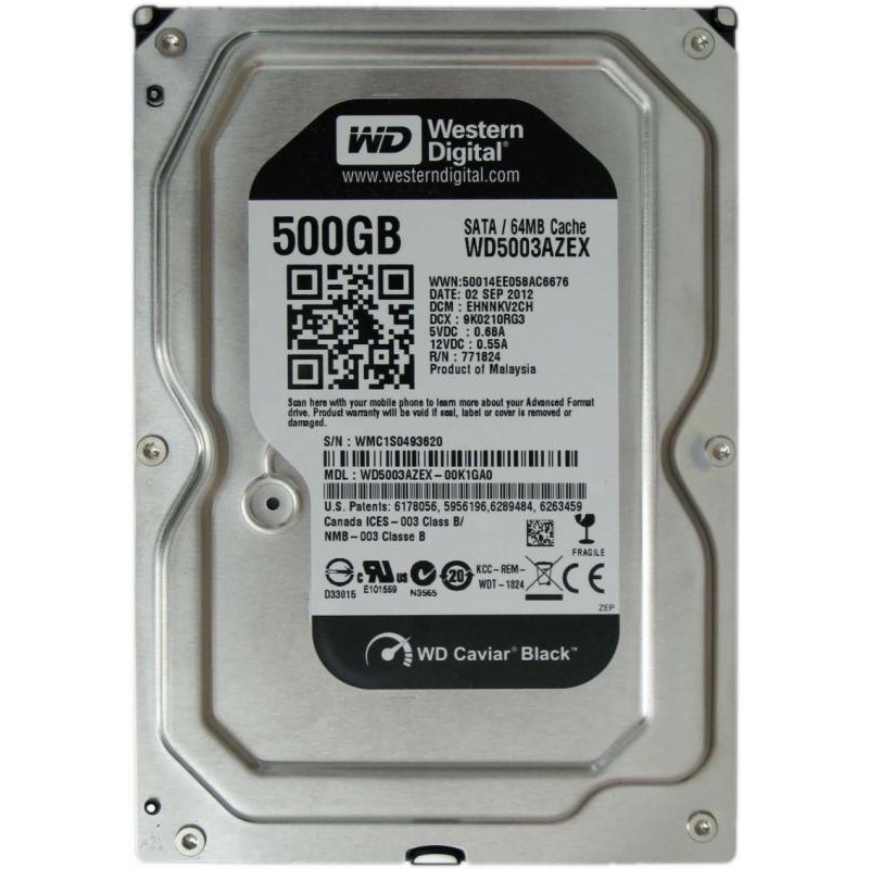 WDWD HDD3.5 500GB SATA WD5003AZEX
