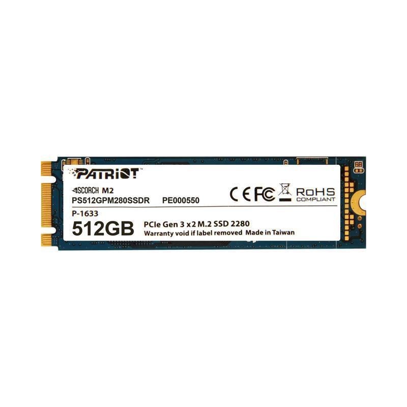 Hard Disk SSD PT SSD 512GB SCORCH M.2 PS512GPM280SSDR PATRIOT Hard Disk SSD PT SSD 512GB SCORCH M.2 PS512GPM280SSDR PATRIOT