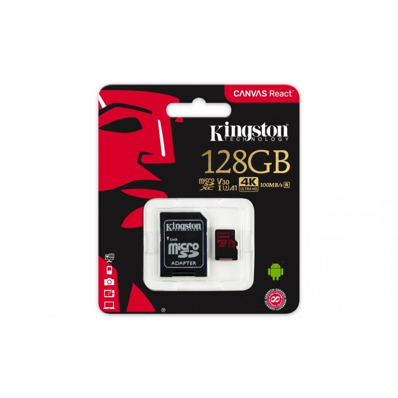 KINGSTONMICROSD 128GB CLASS 10 UHS-I SDCR/128GB