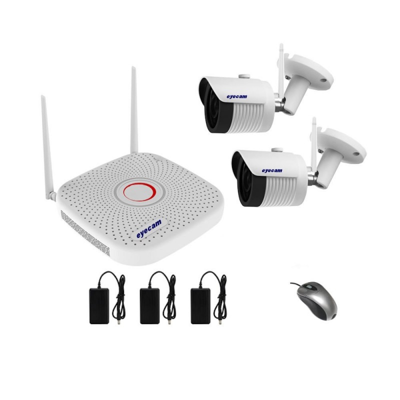 EyecamSistem supraveghere video Wifi 1080P 2 camere Eyecam