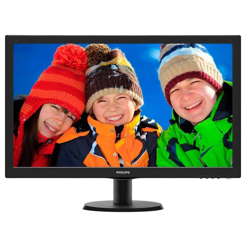 PHILIPS Monitor 27" PHILIPS 273V5LHSB, FHD, TN, 16:9, WLED, 1 ms, 300 cd/m2, 170/160, 10M:1, HDMI, D-SUB, VESA, Black