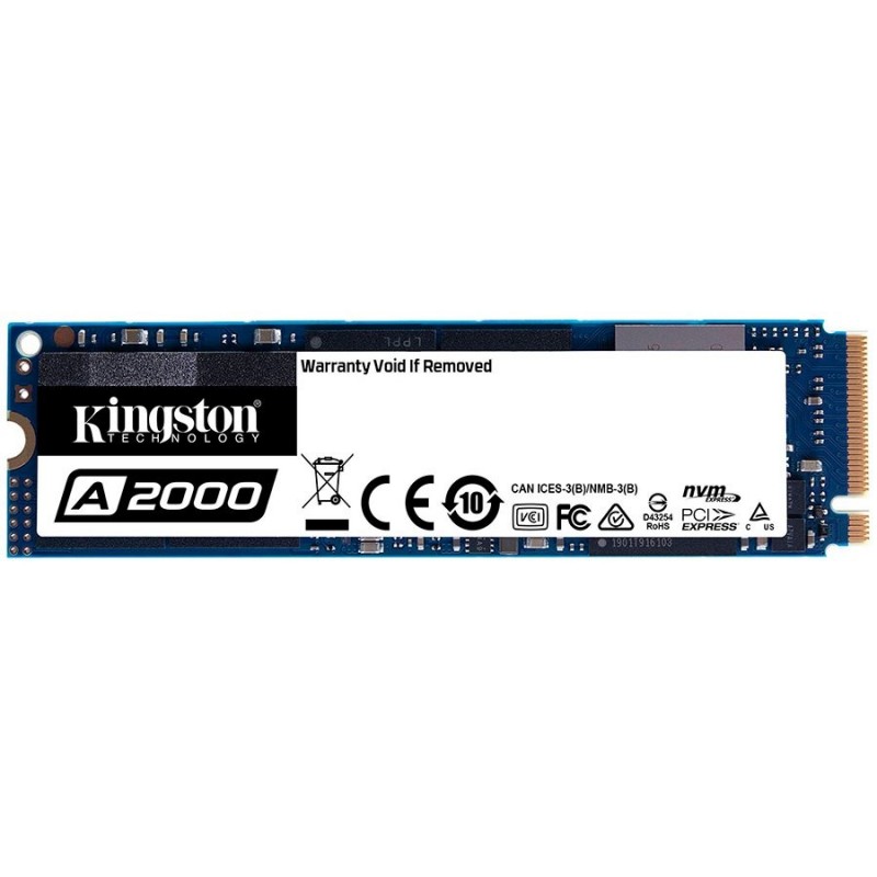 KINGSTONKINGSTON A2000 1000G SSD, M.2 2280, NVMe, Read/Write: 2200 / 2000 MB/s, Random Read/Write IOPS 250K/220K