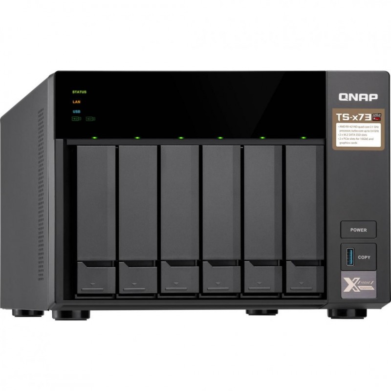 QNAPQNAP NAS 6BAY TS-673-4G 2.1GHZ 4GB 2LAN