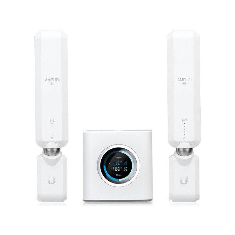 UBIQUITIUbiquiti AmpliFi HD (High-Density) Home Wi-Fi System, with 1x HD Mesh Router + 2x HD Meshpoints, Wi-Fi/Gigabit Ethern...