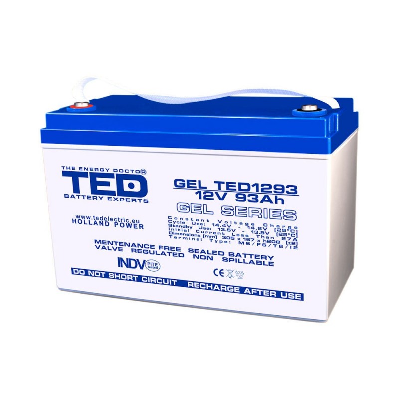 TEDBATERIE GEL TED1293F12M6 12V 93Ah