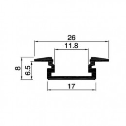ULTRALUXPROFIL DE ALUMINIU ULTRALUX APN201