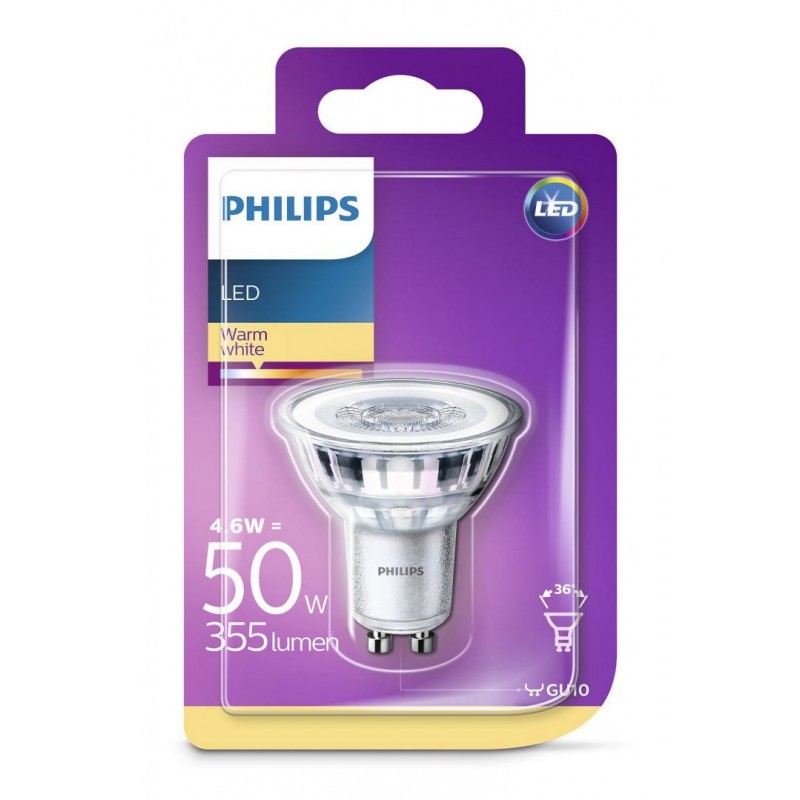 Becuri LED SPOT LED PHILIPS GU10 2700K 355 LUMENI PHILIPS