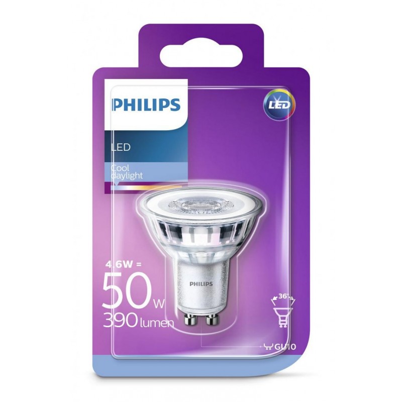 Becuri LED SPOT LED PHILIPS GU10 6500K 390 LUMENI PHILIPS