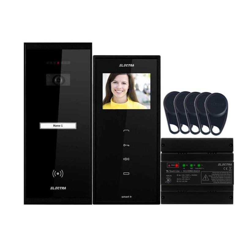 ELECTRAVideointerfon Electra Smart+ 3.5” pentru o familie montaj incastrat - negru
