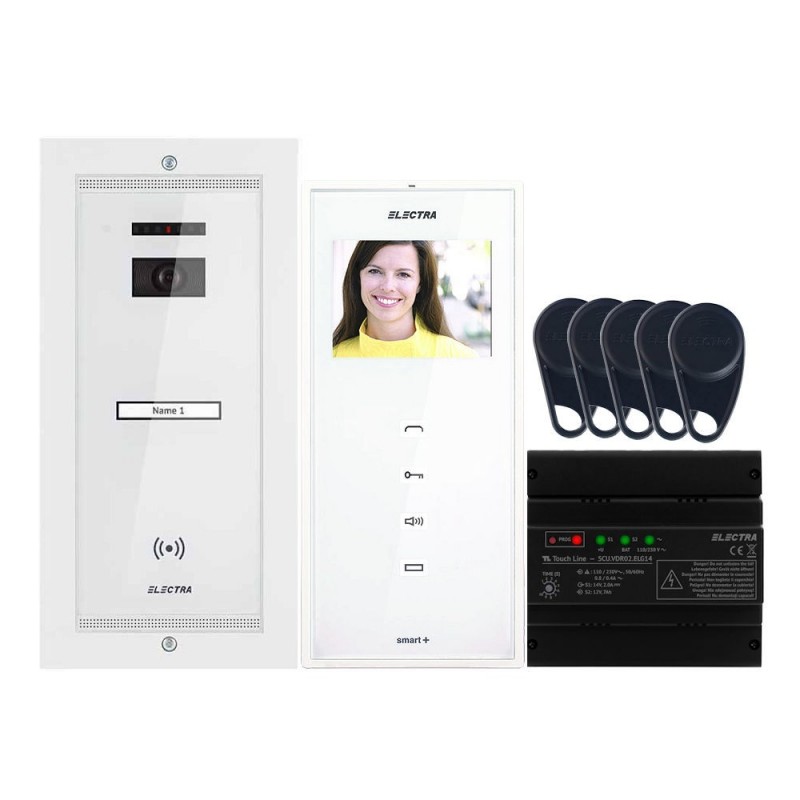 ELECTRAVideointerfon Electra Smart+ 3.5” pentru o familie montaj incastrat - alb