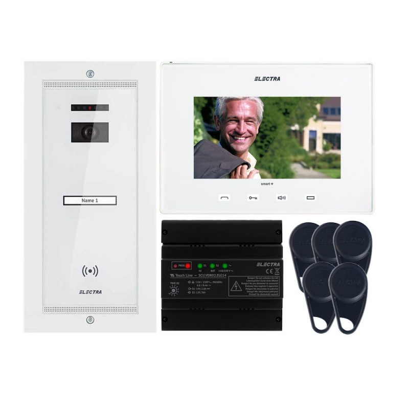 ELECTRAVideointerfon Electra Smart+ 7” pentru o familie montaj incastrat - alb