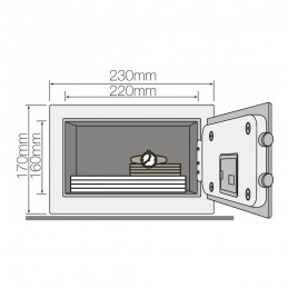 Securitate mecanica Seif standard mini cu cifru Yale YSV/170/DB1/P - roz Yale