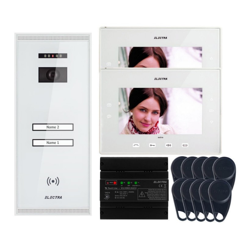 copy of Videointerfon Electra Extra 7” pentru 2 familii montaj aparent
