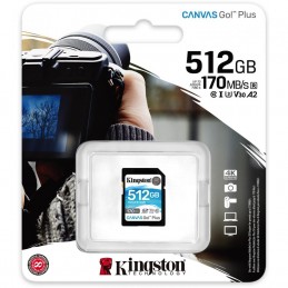 KINGSTONSD CARD KS 512GB CL10 UHS-I CANV GO PLUS