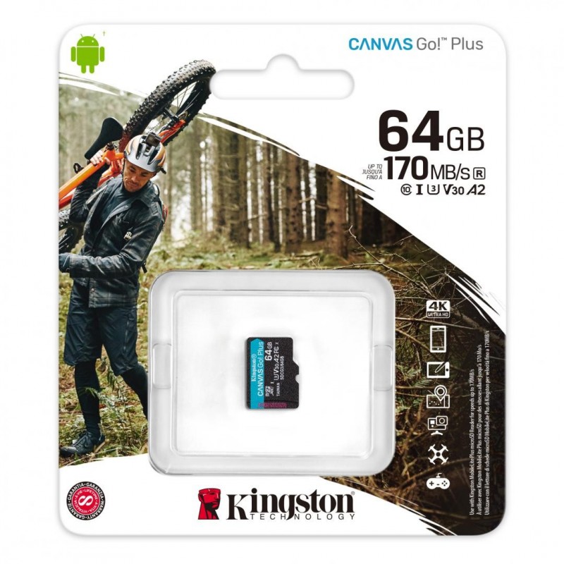 KINGSTONSD CARD KS 64GB CL10 UHS-I CANVAS GO PLS