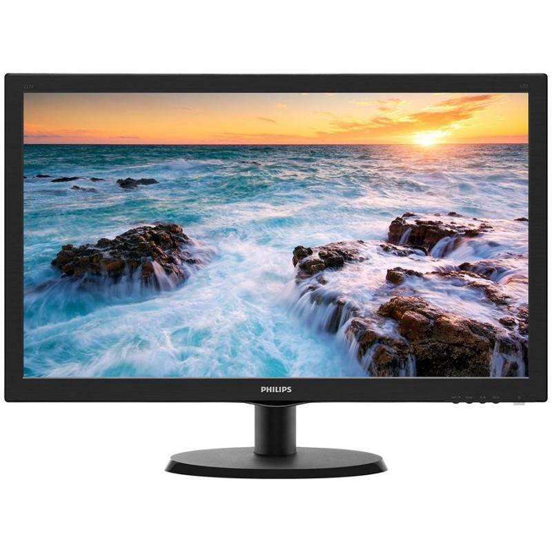 PHILIPSMonitor LED Philips 243V5LHSB/00, V-line, 23.6'' 1920x1080@60Hz, 16:9, TN, 1ms, 250nits, Black, 3 Years, VESA100x100/V...
