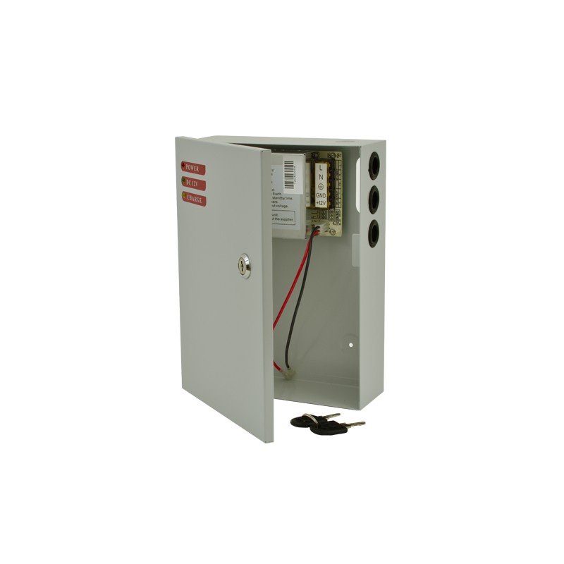 Sursa de alimentare 12V, 5A, back-up in cabinet metalic SDC-12-5B