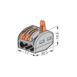 Conector derivatie tip WAGO 3 fire (10 buc.) W-413