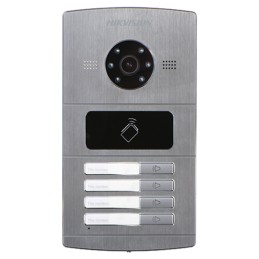 Panou exterior videointerfon TCP/IP pentru 4 familii, control acces integrat - HIKVISION DS-KV8402-IM