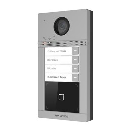 Panou exterior videointerfon TCP/IP pentru 4 familii, Wi-Fi 2.4GHz, control acces integrat - HIKVISION DS-KV8413-WME1