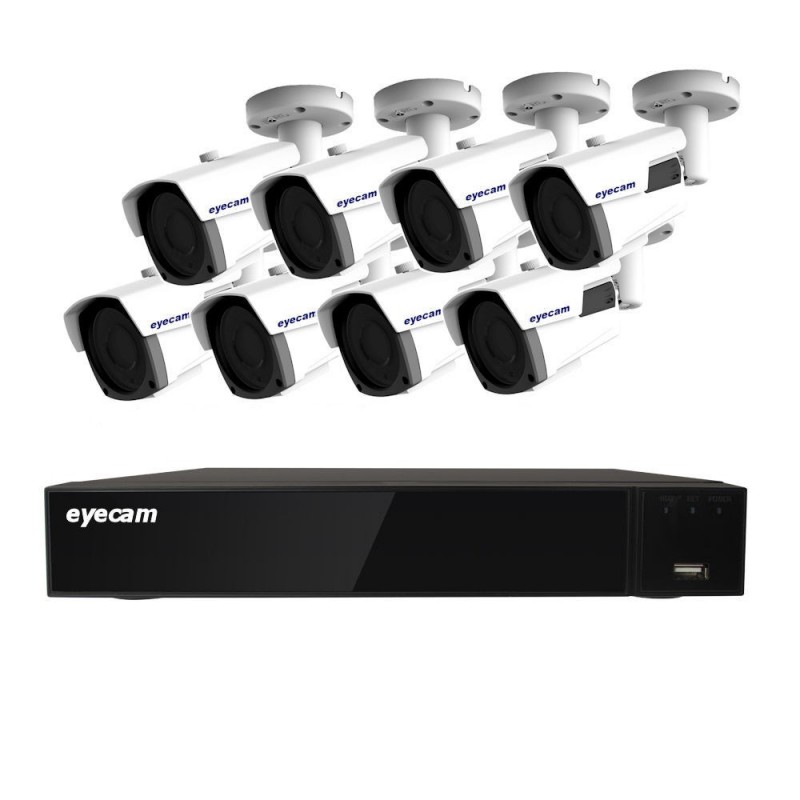 EyecamSistem supraveghere video 8 camere 5MP 40M