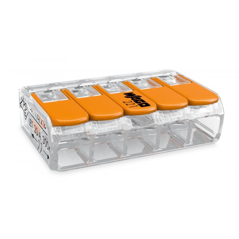 SET 25X CLEME WAGO 221,5 POLI X0.14-4MM2