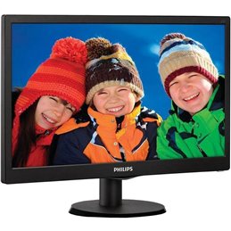Monitor LED Philips 203V5LSB26/10, V-line, 19.5'' 1600x900@60Hz, 16:9, TN, 5ms, 200nits, Black, 3 Years, VESA100x100/VGA/