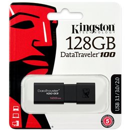 Kingston 128GB USB 3.0 DataTraveler 100 G3 (130MB/s read) EAN: 740617249231