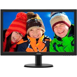 Monitor LED Philips 243V5LHAB/00, V-line, 23.6'' 1920x1080@60Hz, 16:9, TN, 1ms, 250nits, Black, 3 Years, VESA100x100/VGA/DVI/HDM