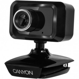 CANYON Enhanced 1.3 Megapixels resolution webcam with USB2.0 connector, viewing angle 40°, cable length 1.25m, Black, 49.9x46.5x