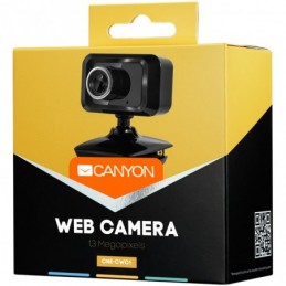 CANYON Enhanced 1.3 Megapixels resolution webcam with USB2.0 connector, viewing angle 40°, cable length 1.25m, Black, 49.9x46.5x